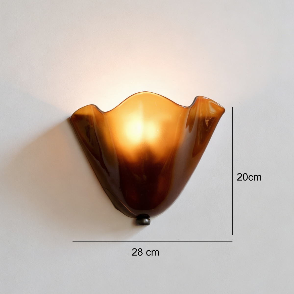 Arandela de Parede em Vidro Colorido Formato Flor E14 Bivolt Estilo Retrô Francês para Quarto e Sala