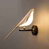 Arandela de Parede em Alumínio LED Integrado Bivolt Art Déco Pássaro para Sala e Quarto
