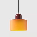 Pendente de Teto em Vidro Colorido e Metal E27 5W Bivolt Estilo Nórdico para Sala de Jantar e Quarto