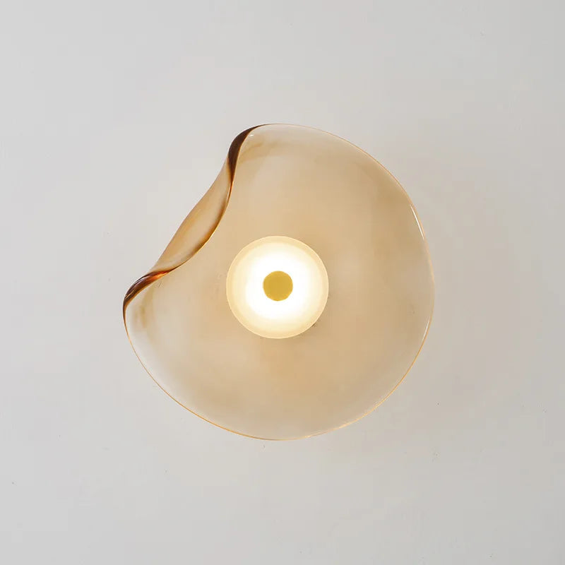Arandela de Parede em Vidro Orgânico LED Bivolt Pós-Moderna para Sala e Quarto