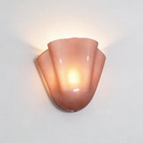 Arandela de Parede em Vidro Colorido Formato Flor E14 Bivolt Estilo Retrô Francês para Quarto e Sala