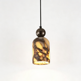 Pendente de Teto em Mármore Natural com Detalhe Esférico E27 Bivolt para Quarto e Sala de Jantar