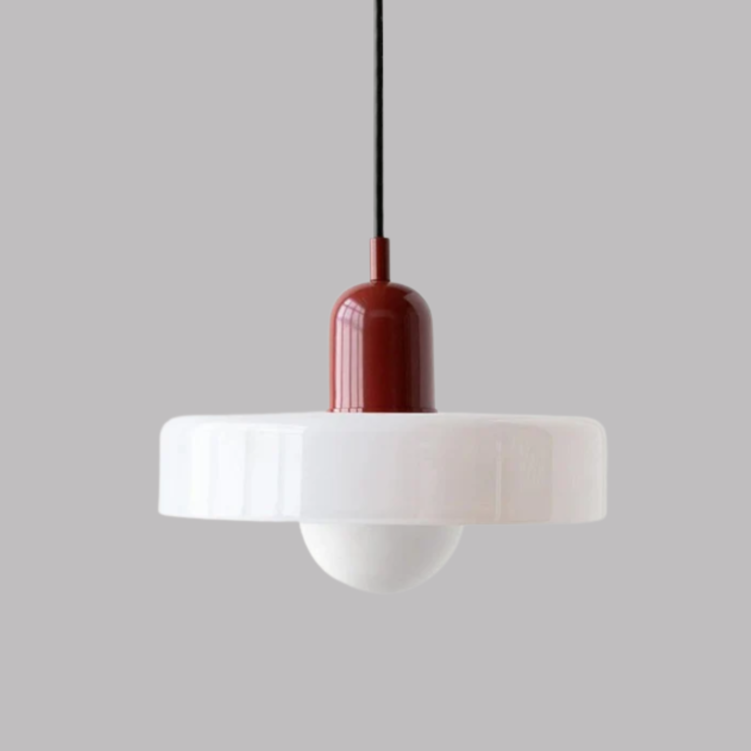 Pendente de Teto em Vidro Colorido e Metal E27 Bivolt Estilo Nórdico para Sala de Jantar e Estar