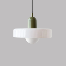 Pendente de Teto em Vidro Colorido e Metal E27 Bivolt Estilo Nórdico para Sala de Jantar e Estar