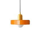 Pendente de Teto em Vidro Colorido e Metal E27 Bivolt Estilo Nórdico para Sala de Jantar e Estar