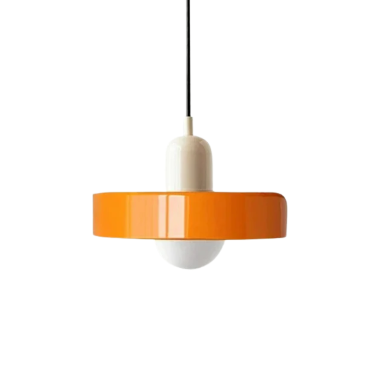 Pendente de Teto em Vidro Colorido e Metal E27 Bivolt Estilo Nórdico para Sala de Jantar e Estar