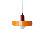 Pendente de Teto em Vidro Colorido e Metal E27 Bivolt Estilo Nórdico para Sala de Jantar e Estar