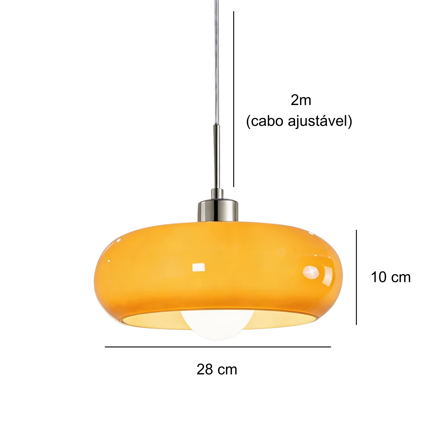 Pendente e Plafon de Teto em Vidro Fosco Estilo Bauhaus E27 5W Bivolt para Sala de Jantar e Cozinha