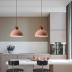 Pendente de Teto em Metal E27 Bivolt 25cm Estilo Nórdico para Sala de Jantar e Cozinha