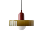 Pendente de Teto em Vidro Colorido e Metal E27 Bivolt Estilo Nórdico para Sala de Jantar e Estar
