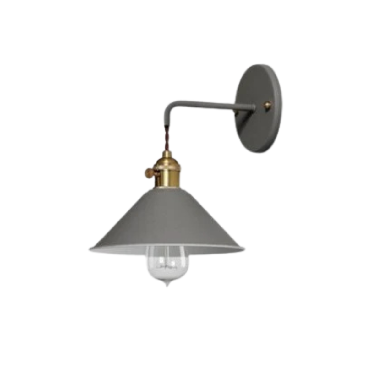 Arandela de Parede em Metal Art Deco E27 Bivolt com LED Incluso para Quarto e Sala de Estar