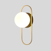 Arandela de Parede com Globo de Vidro Fosco em Metal Dourado G9 9W Bivolt para Sala e Quarto