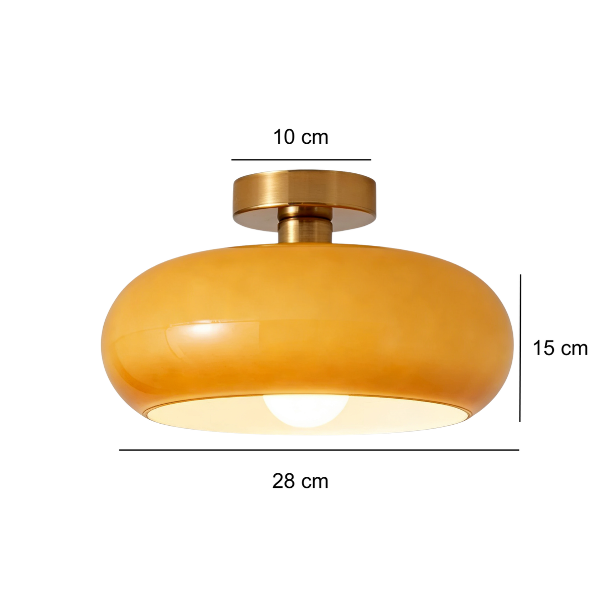 Pendente e Plafon de Teto em Vidro Fosco Estilo Bauhaus E27 5W Bivolt para Sala de Jantar e Cozinha