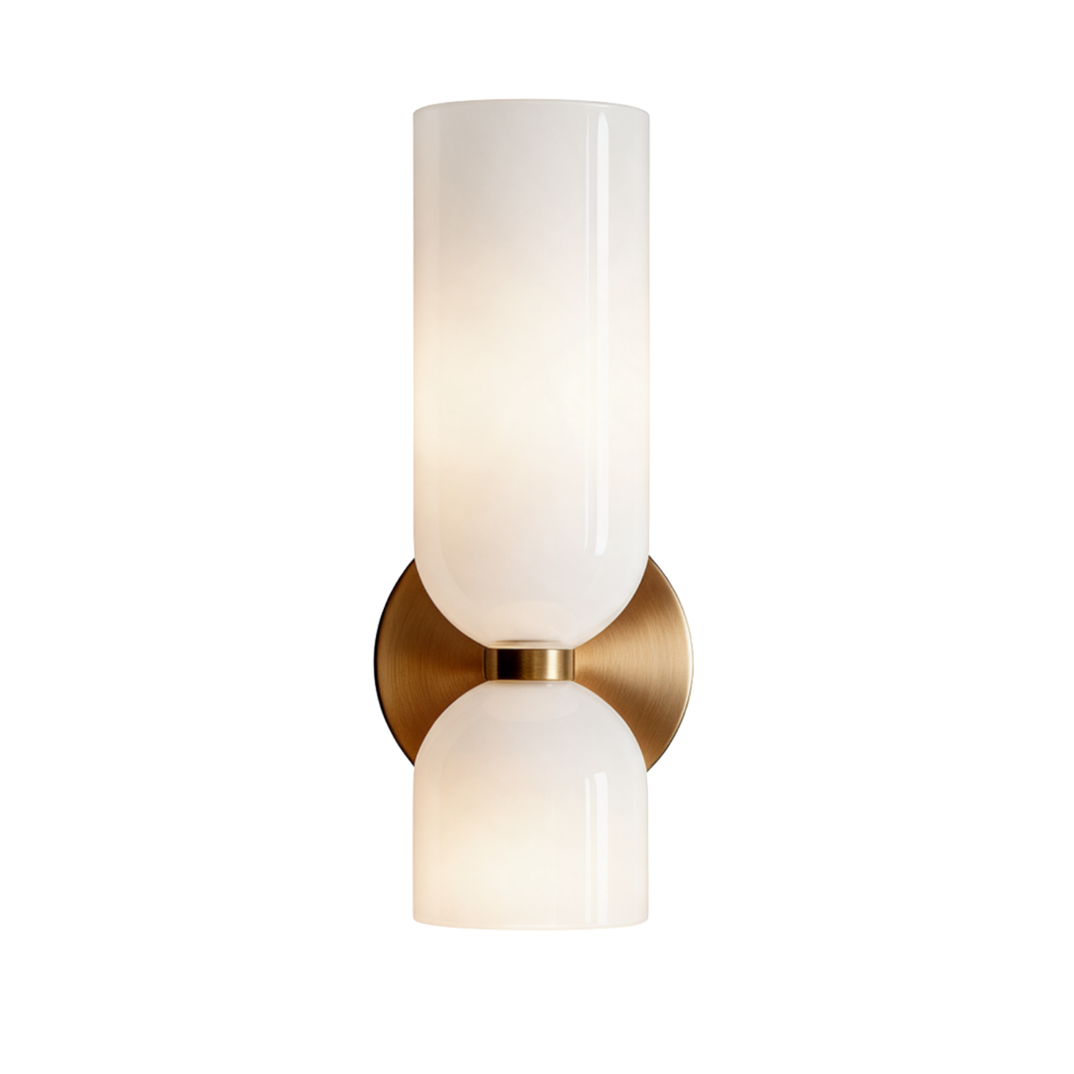 Arandela de Parede em Vidro e Metal com Luz Dupla E14 Bivolt Estilo Nórdico Minimalista para Quarto e Corredor
