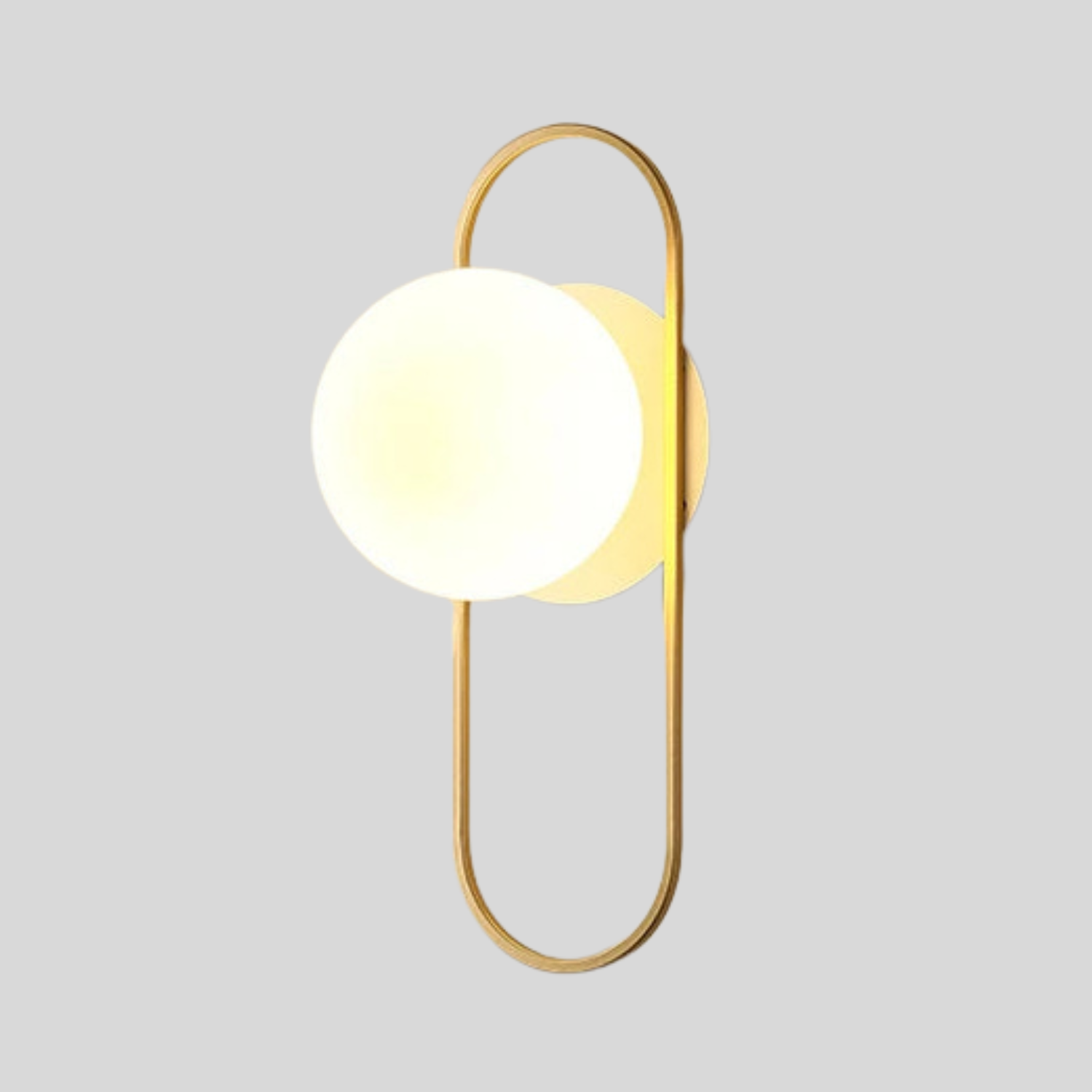 Arandela de Parede com Globo de Vidro Fosco em Metal Dourado G9 9W Bivolt para Sala e Quarto