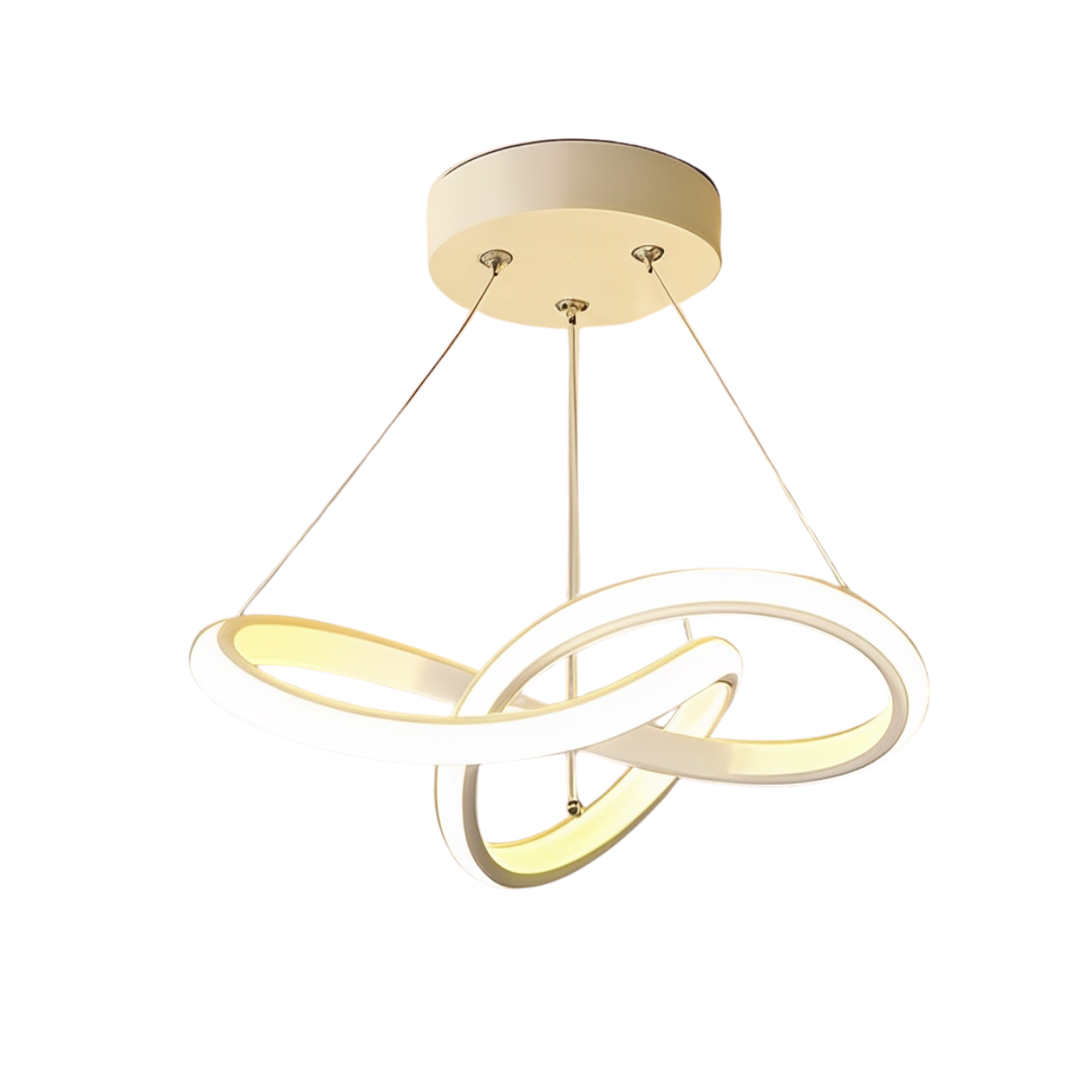 Lustre Suspenso em Alumínio LED 16W 3000K Design Orgânico Bivolt para Sala de Jantar e Quarto
