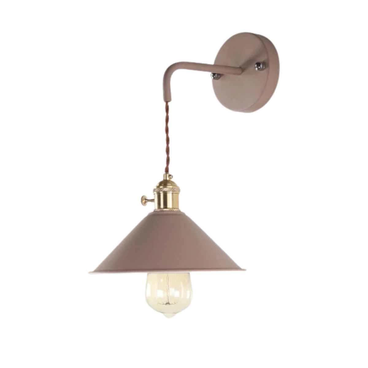 Arandela de Parede em Metal Art Deco E27 Bivolt com LED Incluso para Quarto e Sala de Estar