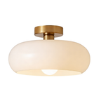Pendente e Plafon de Teto em Vidro Fosco Estilo Bauhaus E27 5W Bivolt para Sala de Jantar e Cozinha