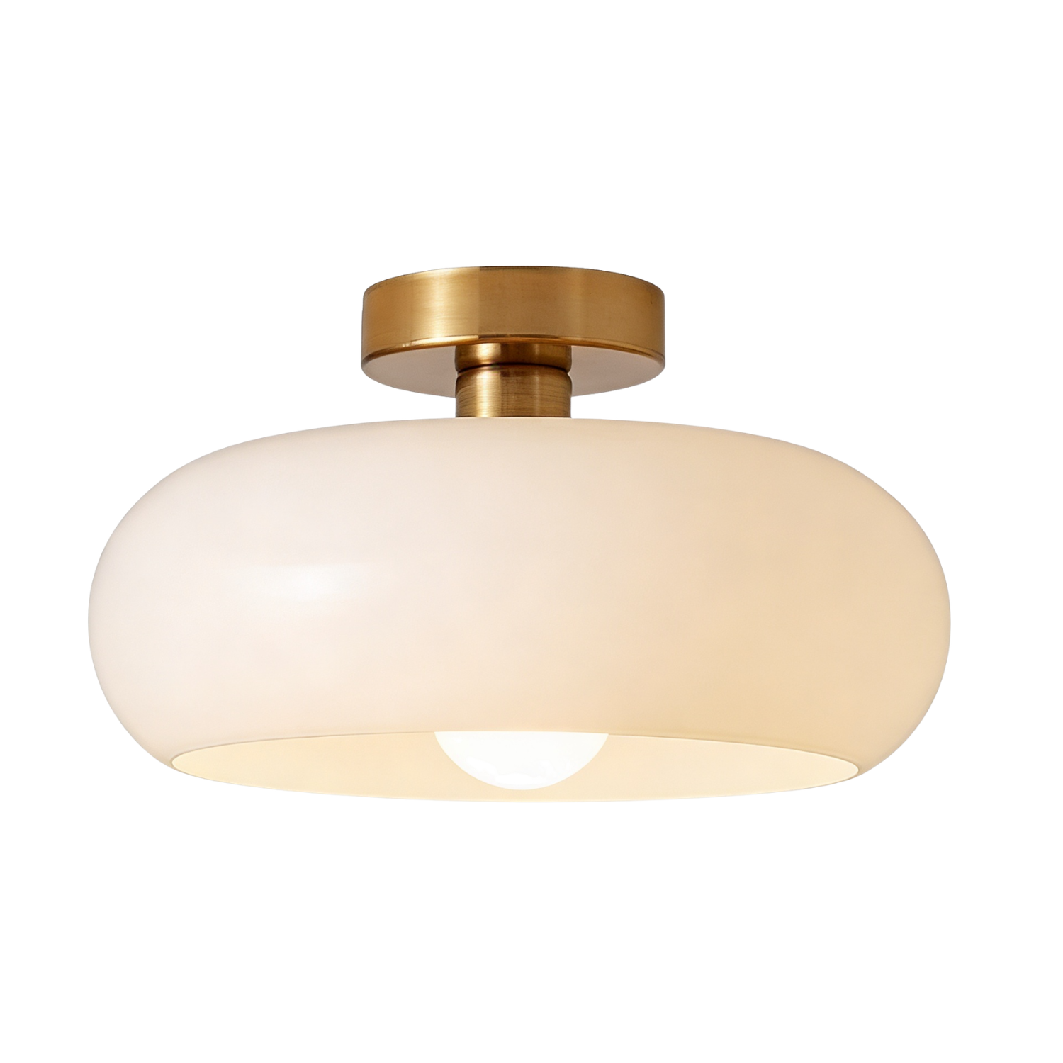 Pendente e Plafon de Teto em Vidro Fosco Estilo Bauhaus E27 5W Bivolt para Sala de Jantar e Cozinha