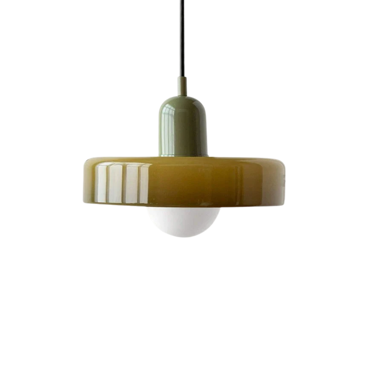 Pendente de Teto em Vidro Colorido e Metal E27 Bivolt Estilo Nórdico para Sala de Jantar e Estar