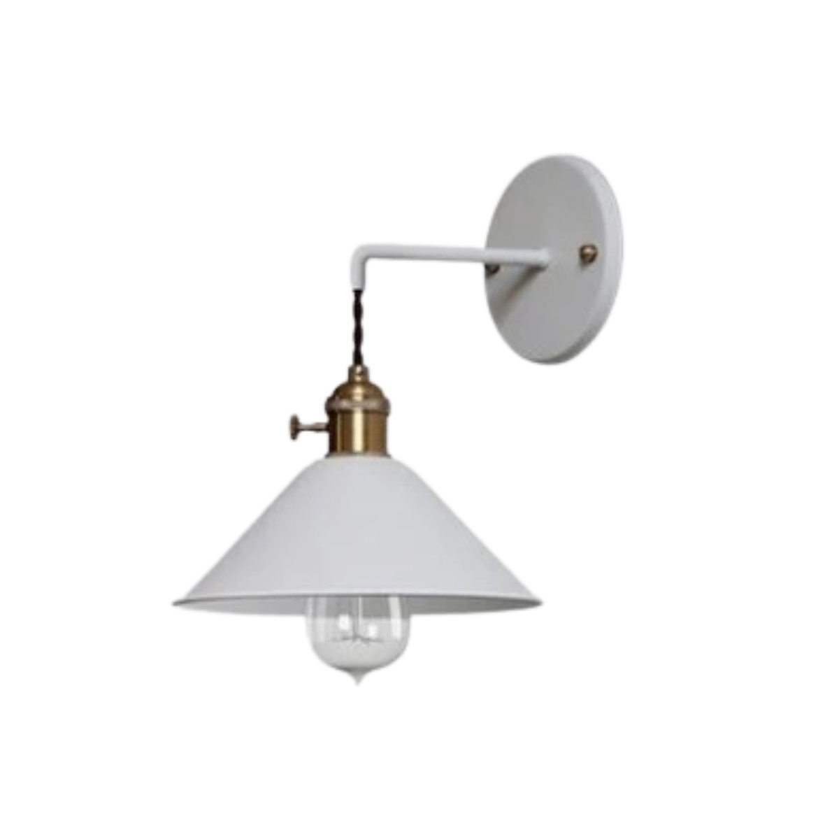 Arandela de Parede em Metal Art Deco E27 Bivolt com LED Incluso para Quarto e Sala de Estar