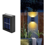 Arandela Solar LED Externa à Prova d'Água IP65 Bidirecional Luz Quente para Muro e Jardim