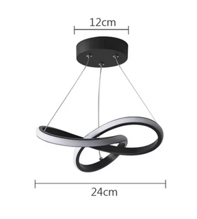Lustre Suspenso em Alumínio LED 16W 3000K Design Orgânico Bivolt para Sala de Jantar e Quarto