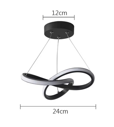Lustre Suspenso em Alumínio LED 16W 3000K Design Orgânico Bivolt para Sala de Jantar e Quarto