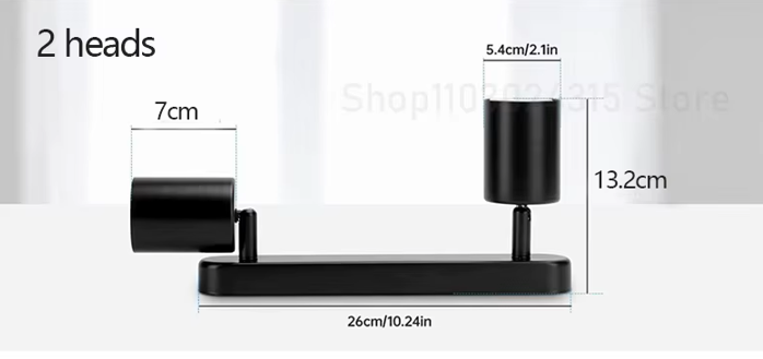 Trilho Spot LED GU10 de Sobrepor Direcionável Bivolt para Sala, Cozinha e Escritório