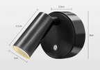 Arandela de Parede Magnética Recarregável USB LED COB Tricolor Touch para Ambientes Internos e Externos