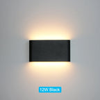 Arandela de Parede LED Minimalista à Prova d'Água IP65 Bidirecional Bivolt para Sala e Fachada