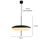 Pendente de Teto Disco Voador em Ferro e Acrílico Perfurado LED E27 Bivolt Estilo Nórdico para Sala e Quarto