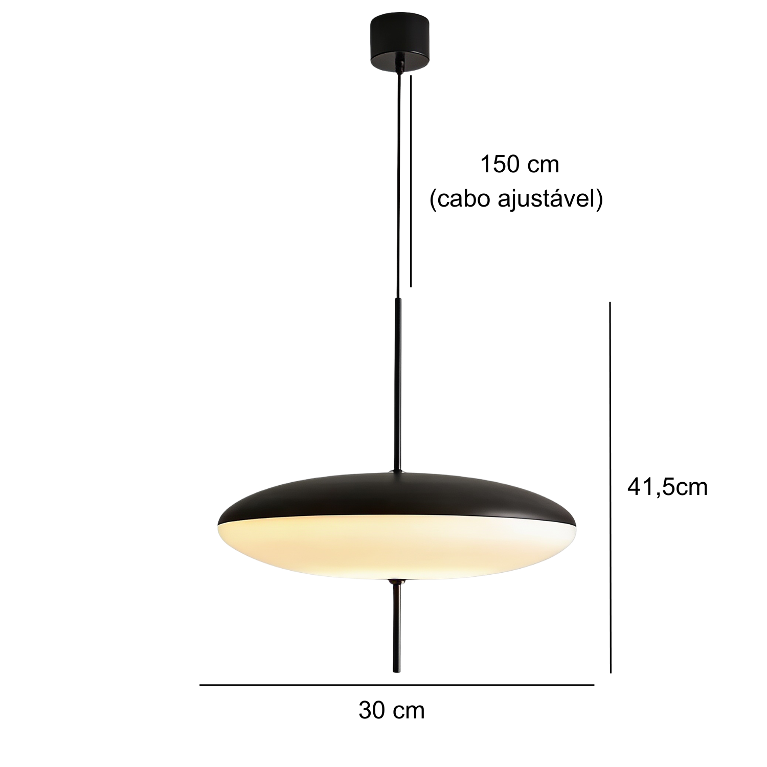 Pendente de Teto Disco Voador em Ferro e Acrílico Perfurado LED E27 Bivolt Estilo Nórdico para Sala e Quarto
