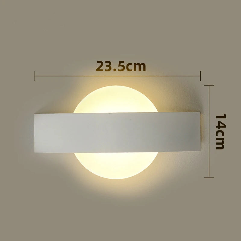 Arandela de Parede em Acrílico LED para Quarto, Cabeceira e Corredor