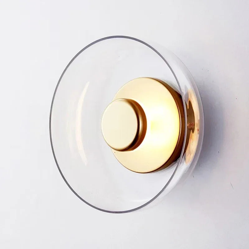 Arandela de Parede em Vidro e Metal LED 5W Bivolt Nórdica para Sala e Quarto