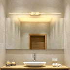 Luminária de Espelho e Parede Linear em Alumínio LED Tricolor Bivolt 40cm–60cm para Banheiro e Quarto