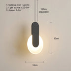 Pendente de Teto em Metal com Globo LED Bivolt Design Minimalista para Quarto e Sala de Jantar
