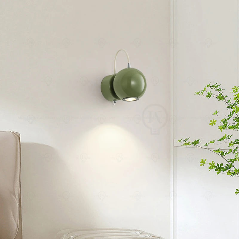Arandela de Parede Minimalista Ajustável em Alumínio LED Bivolt Colorida para Quarto e Sala