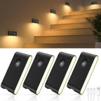 Luz Noturna LED com Sensor de Movimento Recarregável USB-C Magnética Sem Fio para Escadas e Corredores