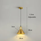 Pendente de Teto em Metal E27 Bivolt Estilo Industrial Nórdico para Cabeceira de Quarto
