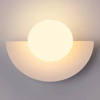 Arandela de Parede Semicircular em Metal com Globo G9 Bivolt Colorida para Quarto e Sala