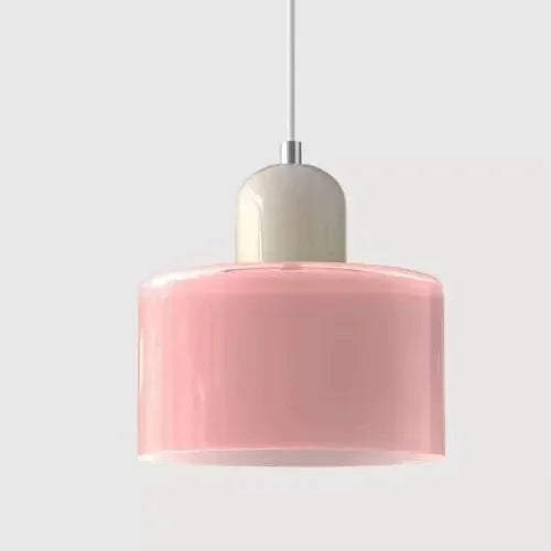 Pendente de Teto em Vidro Colorido e Metal E27 5W Bivolt Estilo Nórdico para Sala de Jantar e Quarto