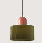 Pendente de Teto em Vidro Colorido e Metal E27 5W Bivolt Estilo Nórdico para Sala de Jantar e Quarto