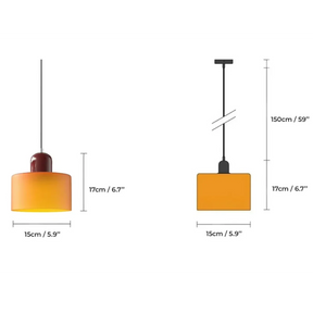 Pendente de Teto em Vidro Colorido e Metal E27 5W Bivolt Estilo Nórdico para Sala de Jantar e Quarto