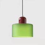 Pendente de Teto em Vidro Colorido e Metal E27 5W Bivolt Estilo Nórdico para Sala de Jantar e Quarto