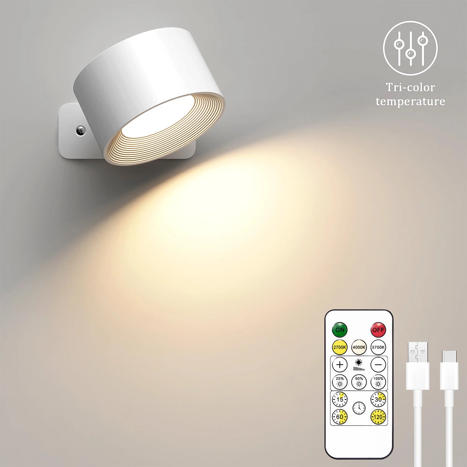 Spot LED Recarregável com Controle Remoto