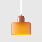 Pendente de Teto em Vidro Colorido e Metal E27 5W Bivolt Estilo Nórdico para Sala de Jantar e Quarto