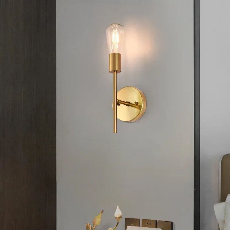 Arandela de Parede em Ferro E27 Bivolt Estilo Industrial Bidirecional para Sala e Quarto