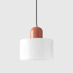 Pendente de Teto em Vidro Colorido e Metal E27 5W Bivolt Estilo Nórdico para Sala de Jantar e Quarto