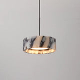 Pendente de Teto Circular em Pedra Mármore Natural LED 18W Bivolt para Quarto e Sala de Jantar